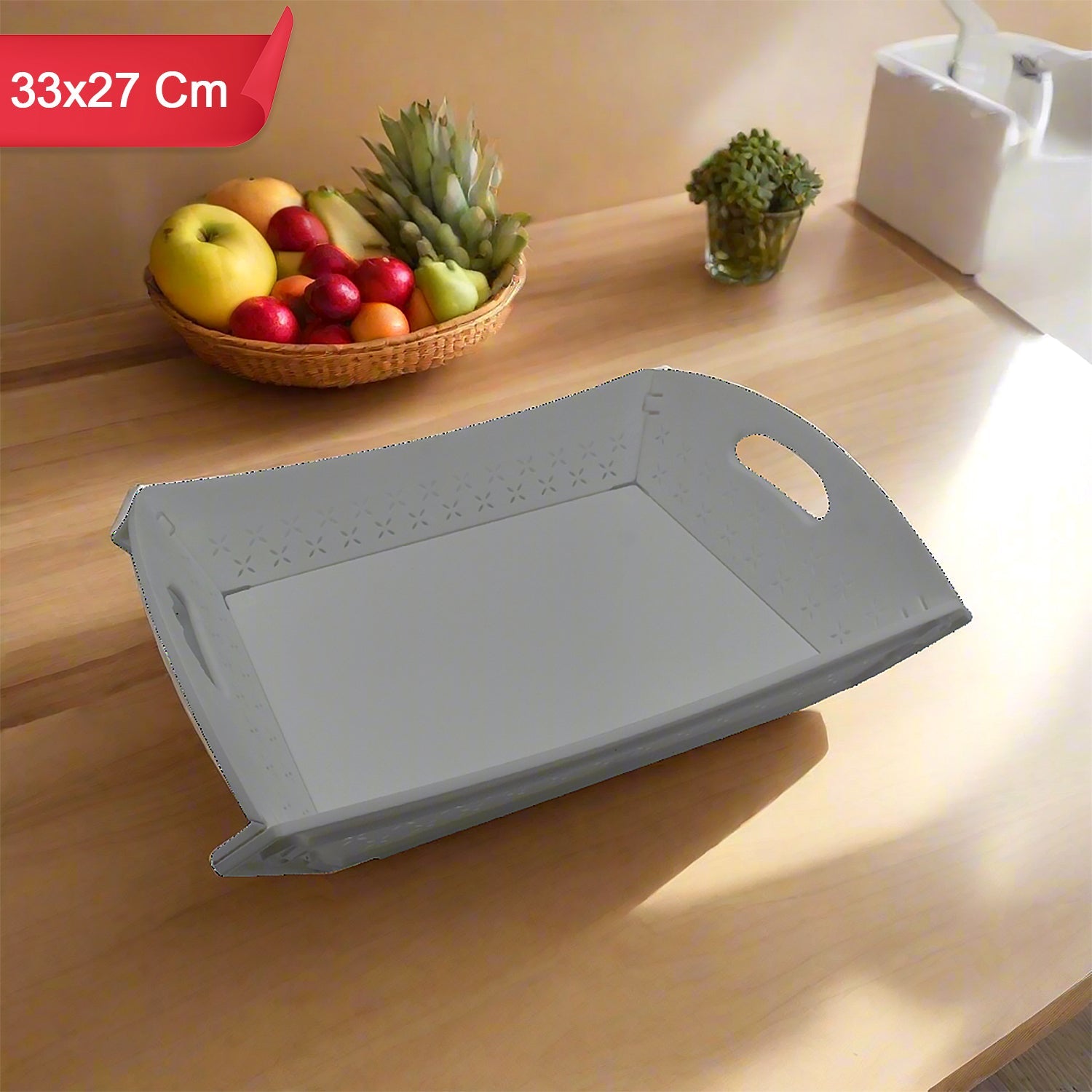 10018 Foldable Serving Tray Plastic Serving Tray With Handle Serving Tray For Food, Kitchen, Outdoors, Restaurants (1 Pc) 10018 Foldable Serving Tray Plastic Serving Tray With Handle Serving Tray For Food, Kitchen, Outdoors, Restaurants (1 Pc)